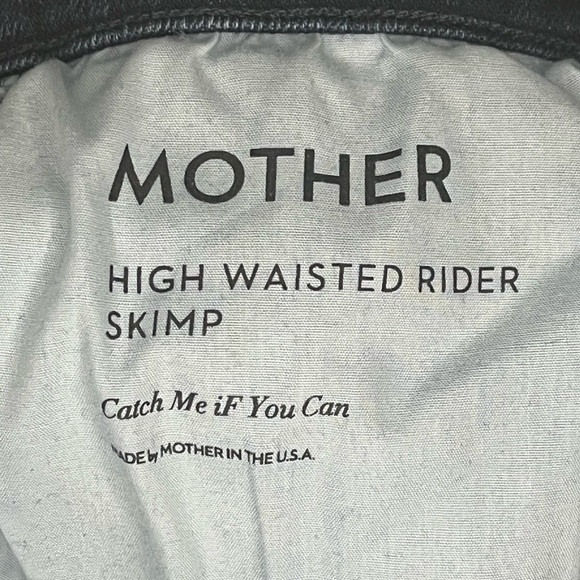 MOTHER High Waisted Rider Skimp Jeans in Catch Me If You Can Size 29 - Picture 10 of 12